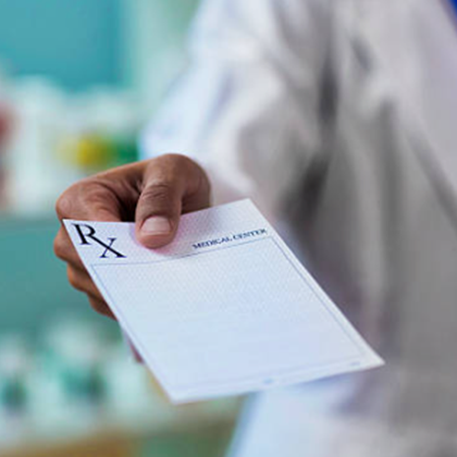 A prescription slip