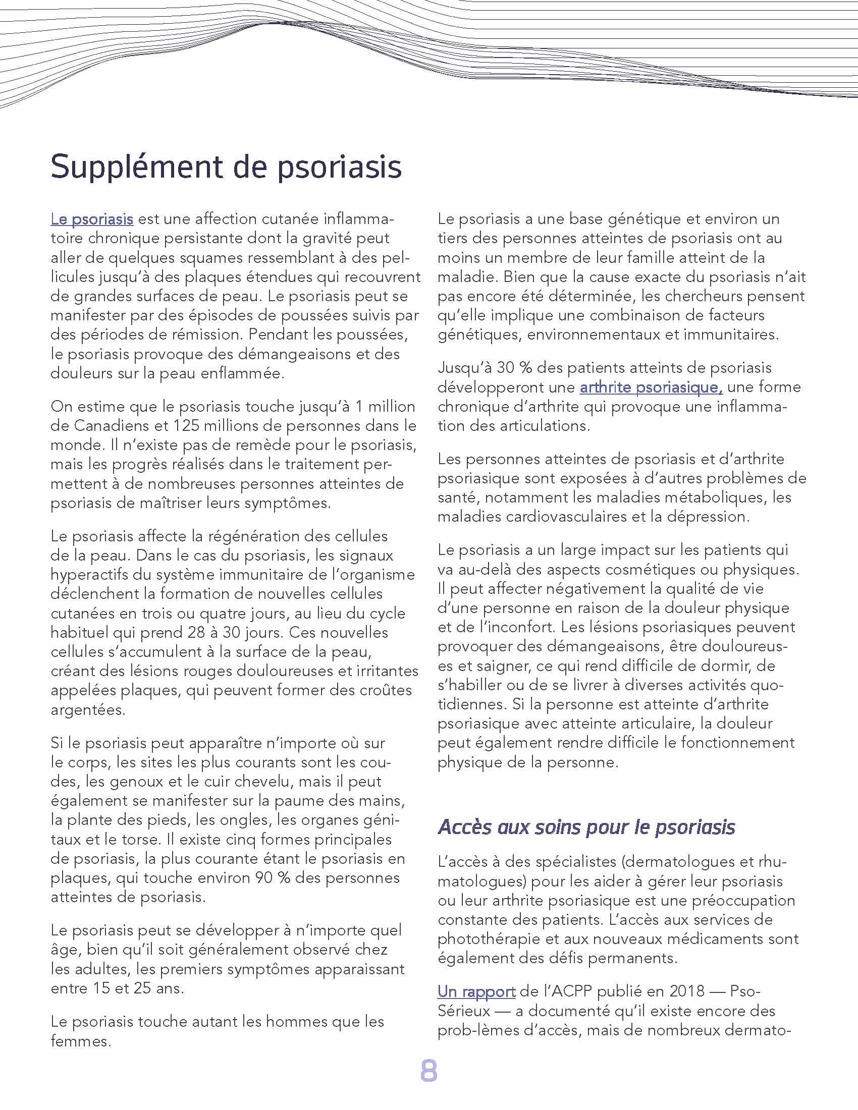Couverture du pdf Supplément de psoriasis